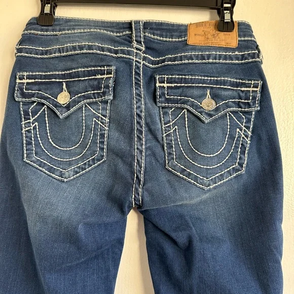 True Religion Women's Blue Denim Curvy Skinny Stretchy Jeans Size 27 - Picture 3 of 12